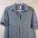 Blooming Jelly  Swimsuit Coverups Blue Chiffon  Swimwear Cover Dress Size Small Photo 2