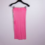 NEW Cotton Citizen Ribbed Sweater Knit Stretch Pull On Midi Skirt Solid Pink S Photo 3