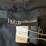 MiB Collection Womens Draped Lagenlook Vest L Large Black Cotton Linen Made USA Photo 5