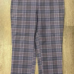Cato Est. 1946  Blue Plaid Cropped Pants New 10 Contemporary Mid Rise Photo 0