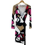 Diane Von Furstenberg  The Abrigo Long Sleeve Silk Wrap Dress in Miro Flowers,‎ 4 Photo 1