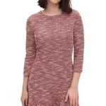 Gap Women's Houndstooth Tweed 3/4 Sleeve Crewneck Dress Red Black White Size 2 Photo 0