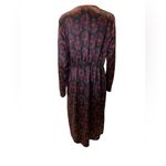 On 34TH Black and Red Wrap Style Dress with Bishop Sleeves V Photo 3