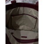 Cole Haan Dijon Wine Red Patent Leather Side Pocket Totebag 17"L x 6"W x 20"H Photo 6