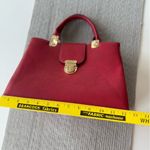 DASEIN Red Statement Handbag Purse Shoulder Bag with Bright Gold Brass Hardware Photo 9