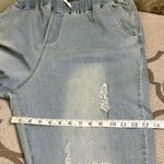 Hayden  Los Angeles Distressed Drawstring Denim Jeans Light Wash Denim size 3X Photo 8
