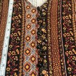 Daytrip Boho Button Down Floral V-Neck Flowy Long Sleeve Top L Photo 12