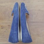 Jack Rogers  Rebecca Blue Suede Gold Embellished Flats Size 7M Photo 3