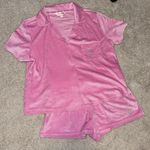 Juicy Couture Pink Velour Pajama Sleepwear Shorts and Top Set Women's Large Photo 0