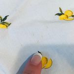 Banana Republic Lemon Print Blouse Shirt Pastel Blue Yellow Bell Sleeve XS Photo 8