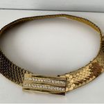 Cinch Vintage Statement Belt Womens Gold Rhinestone 90s  Waist Scales Glamour Photo 1