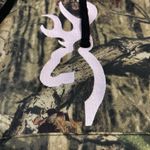 Browning Y2K Camo Hoodie SM WMNs Pink Embroidered Buck Logo Vintage Camoflauge Photo 1