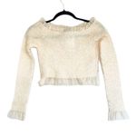 ZARA NWOT   KNIT AND ORGANZA SWEATER TOP CROP YELLOW MEDIUM Photo 5