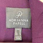 Adrianna Papell  Midi long Sleeve Formal Dress Pleated Sheath Plum Purple Size 6 Photo 4