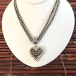 Brighton  Double Strand Heart Pendant Necklace toggle clasp Photo 2