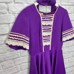 Vintage Kate Schorer Square Dance Full Circle Dress Purple Western Rockabilly S Photo 2