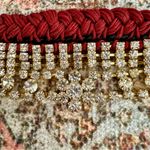 Free People  Boho Maroon Red Braided Threadwork & Crystal Floral Triple Bracelet Photo 7