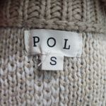 Beverly Hills Polo Club POL Sweater Womens Size S Beige Blue Pullover V-Neck Cable Knit Cozy Casual Photo 3