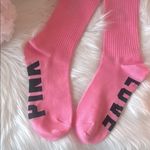 Victoria's Secret Pink Victoria’s Secret Socks with Black Signature Dog Design Photo 2