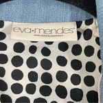 NWT NY&C x Eva Mendes Lyocell Blazer Size XS Blue Notched Lapel‎ Lips Dot Lining Photo 3