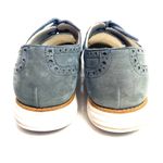 Cole Haan  Women’s Lunargrand Blue Suede Wingtip Loafers Shoes Size 7 Photo 4