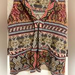 Free People ‎ Tan Wool Blend Aztec Cardigan Size Small Photo 3