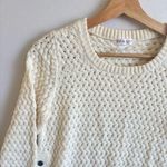 Venus  Woman’s Cream Cable Open Knit Button side closure Sweater Size Small Photo 1