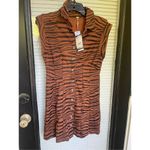 Free People NWT Tiger Print Sleeveless Button Front Dress Brown Size S P Photo 12