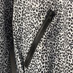NWT All Fenix Womens Small Cropped Jacket White Leopard Print Zip Snap Closure Photo 4