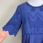 Boden Dress Womens‎ 6R Purple Eyelet Embroidered Shift Short Sleeve Above Knee Size 6 Photo 1