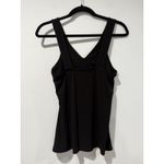 Vintage Y2K Babydoll Top Womens Medium Black Beaded Sequin Dark Fairy Stretch Photo 1