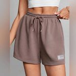 SheIn Tall Summer Loose And Casual Brown Drawstring Waist Detail Sports Shorts Photo 0