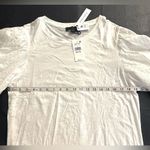 Sanctuary NWT Bridgerton Puff-Sleeve Mixed Media Tee Top Photo 2