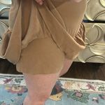 Glam Tan Ruffled Women's Skort Photo 3