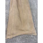 risen tan flare jeans raw hem 28 stretch distressed spots shown on leg Brown Photo 2