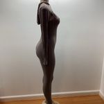 U.O. Ribbed Pantsuit Size Medium With Cropped Hooded Jacket. Preloved Brown Photo 4