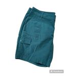 Coldwater Creek  Natural Fit Dark Teal Women's Cargo Shorts‎ Size 16P Photo 2