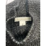 Dana Buchman Sleeveless Sweater Womens M Shimmery Black Mock Neck Ribbed Stretch Photo 1