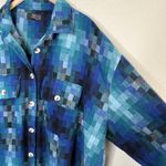 Dressed In Lala Cosmos Blue Plaid Grunge Goddess Oversized Wool Blend Shacket Size undefined Photo 5