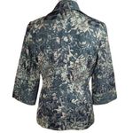 Lafayette 148 Helena Jacket Size 4 Floral Brocade Blue Green Workwear Office Photo 1