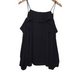 Vava by Joy Han Sexy Black Ruffle top  M cold shoulder Photo 1