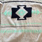 Roxy Women’s Aztec Knit Cardigan Sweater Large Acrylic Y2K Boho Vintage Surf Photo 4