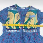 Chic Bohemian Blue and Green Long Sleeve Dress Size undefined Photo 5