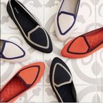 Birdies  The Blackbird Orange Knit Pointed Flats Size 7 Photo 6