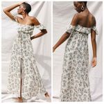 Yireh Lina maxi dress in magnolia Sz M off the shoulder Sz M Tan Size M Photo 1