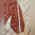 American Eagle  Blouse Women M Crochet Trim Burnt Orange Embroidered Boho READ Photo 8