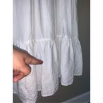 Madewell  White Linen-Blend Flutter-Sleeve Tiered Mini Dress Photo 9