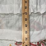 Free People size small white Twice As Nice gauze high low tunic top buttons back Photo 6