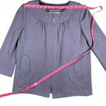 Blue/Purple St. John Collection jacket with silver zipper gem closure Photo 5
