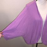 Woman Within  lavender batwing open cardigan sweater Photo 1